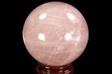Polished Rose Quartz Sphere - Madagascar #93012-1